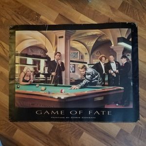 Game of Fate by Chris Consani ELVIS MARILYN DEAN BOGART 32x24-  1997